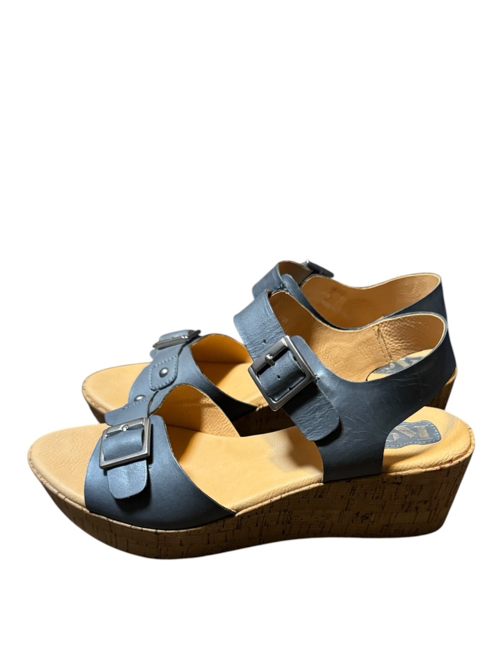 Kork Ease Ava Women's Blue Platform Wedge Sandals Size 7